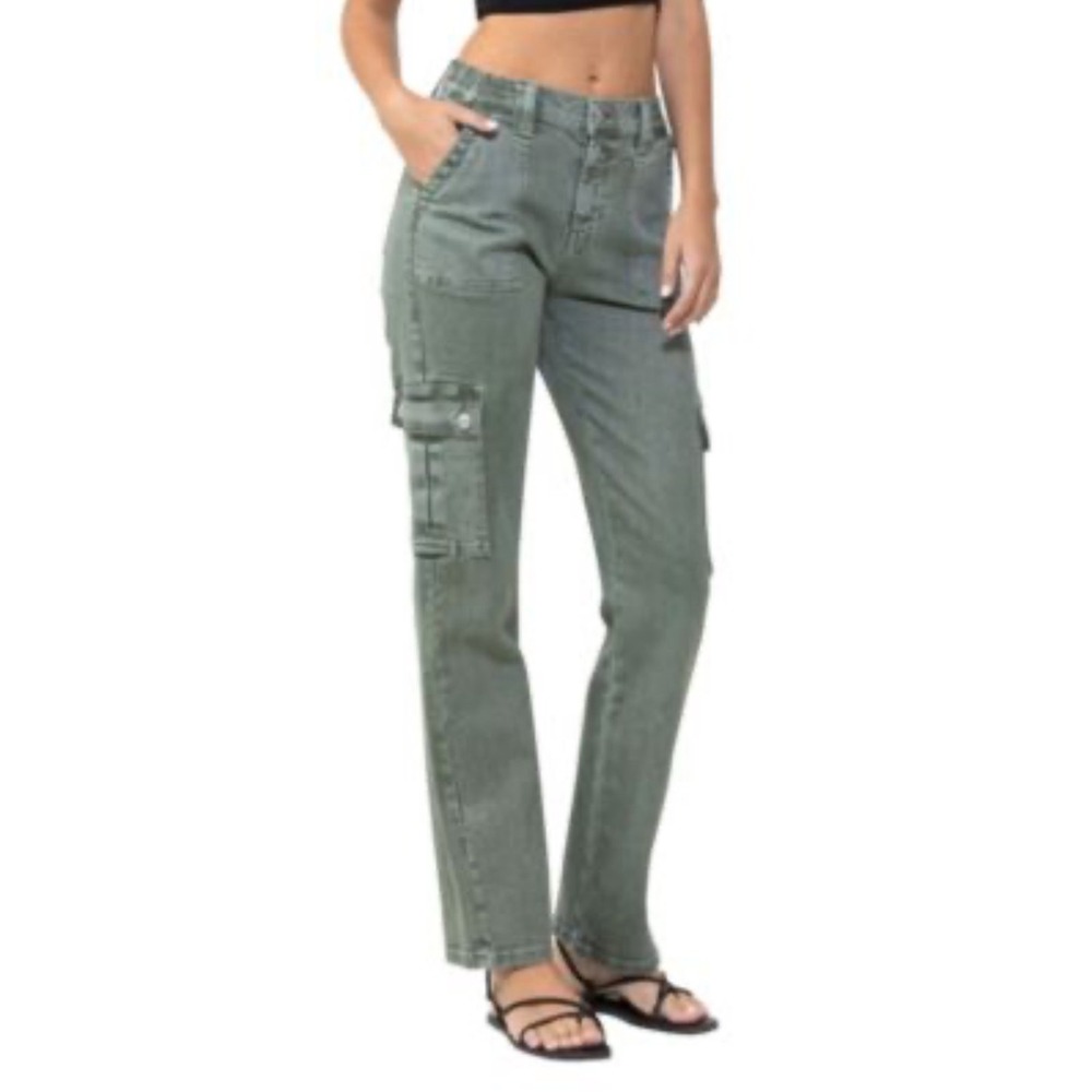 Hudson Women's Blue Straight Leg Cargo Jeans Size‎ 29
